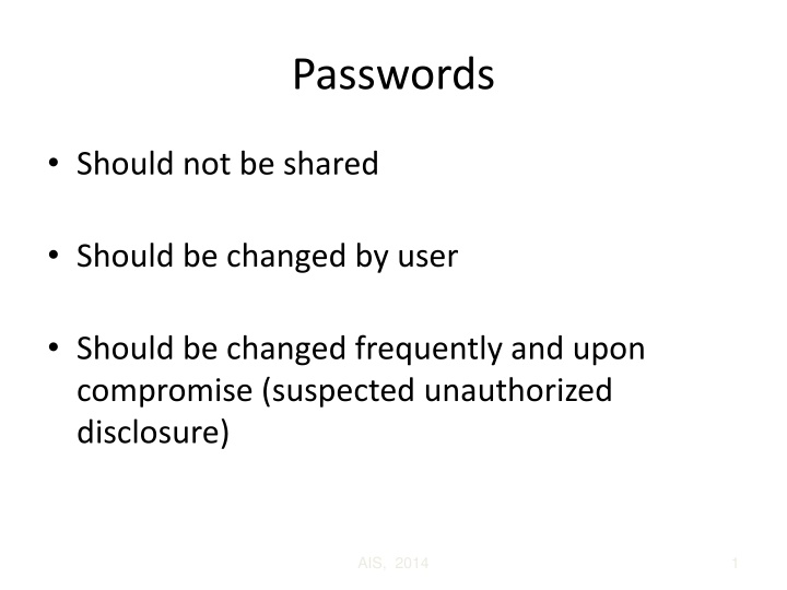 passwords