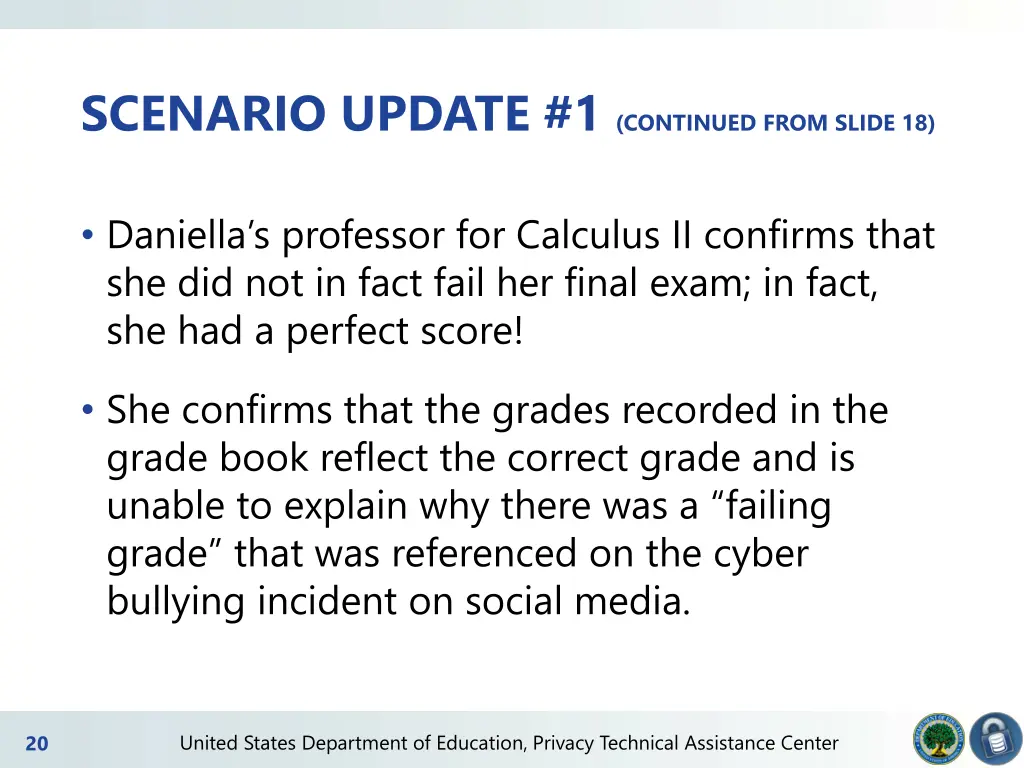 scenario update 1 continued from slide 18