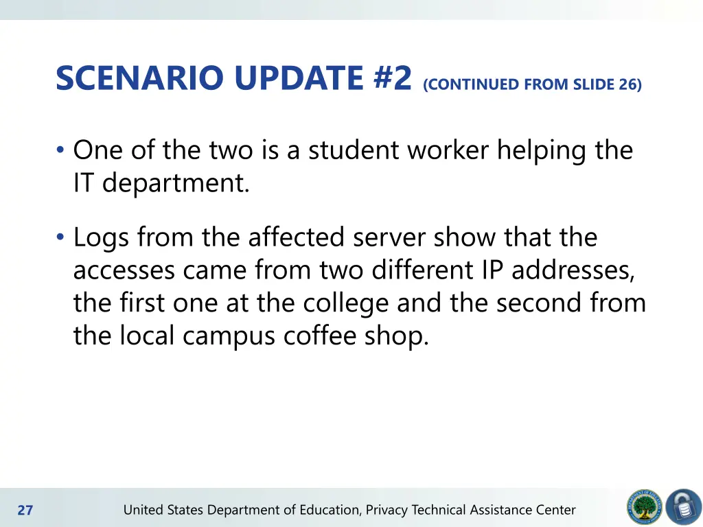 scenario update 2 continued from slide 26