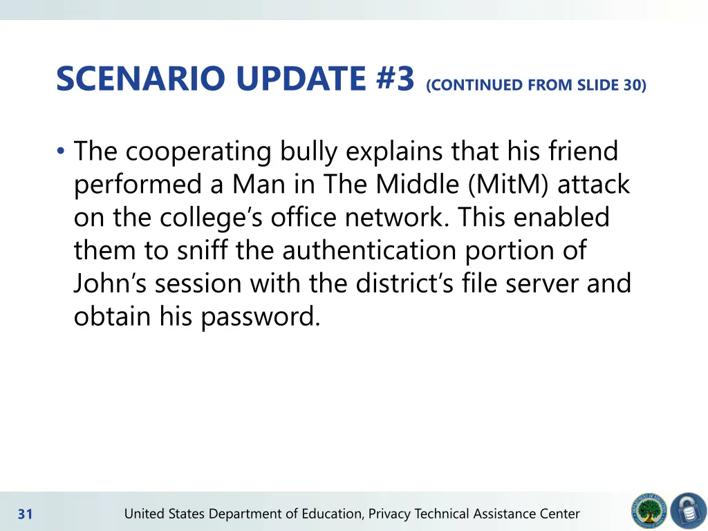 scenario update 3 continued from slide 30