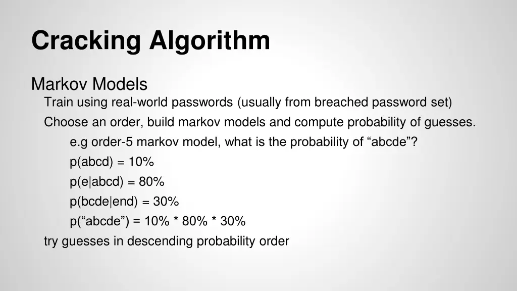 cracking algorithm 2