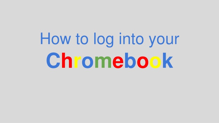 how to log into your chromebook