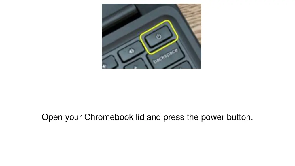 open your chromebook lid and press the power