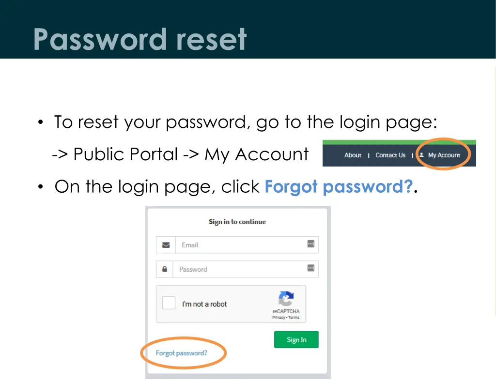 password reset 2