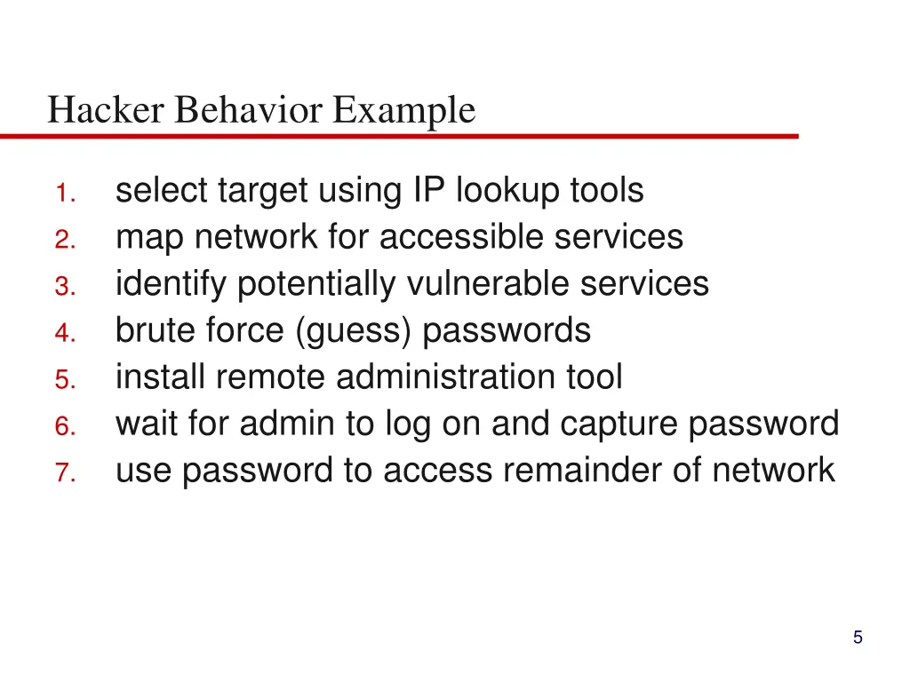 hacker behavior example