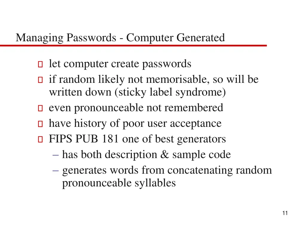 managing passwords computer generated