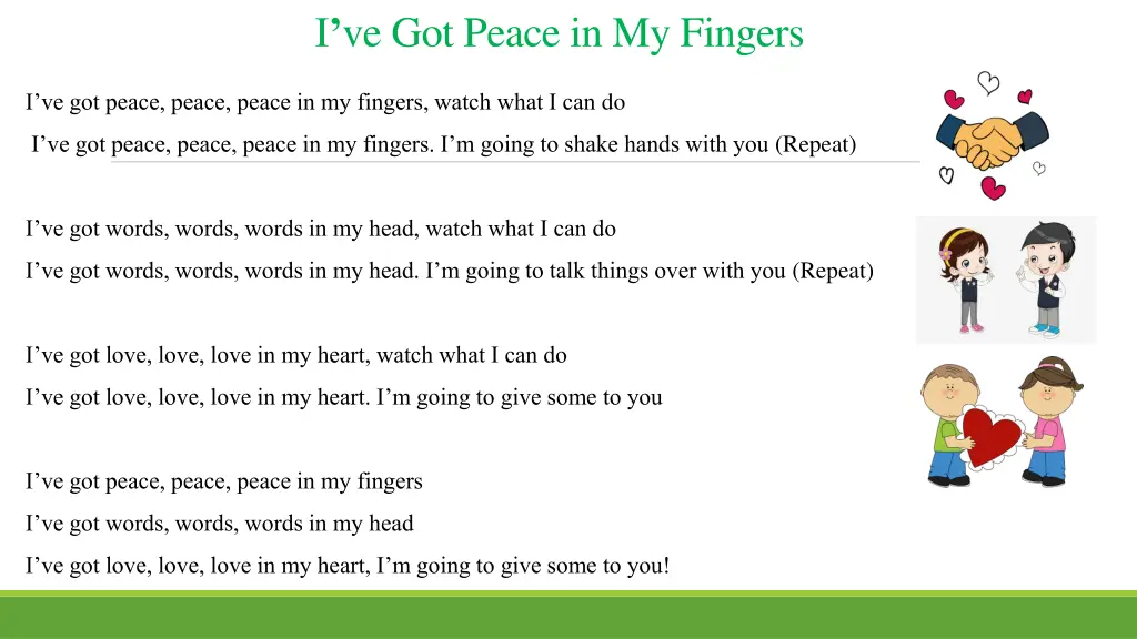 i ve got peace in my fingers