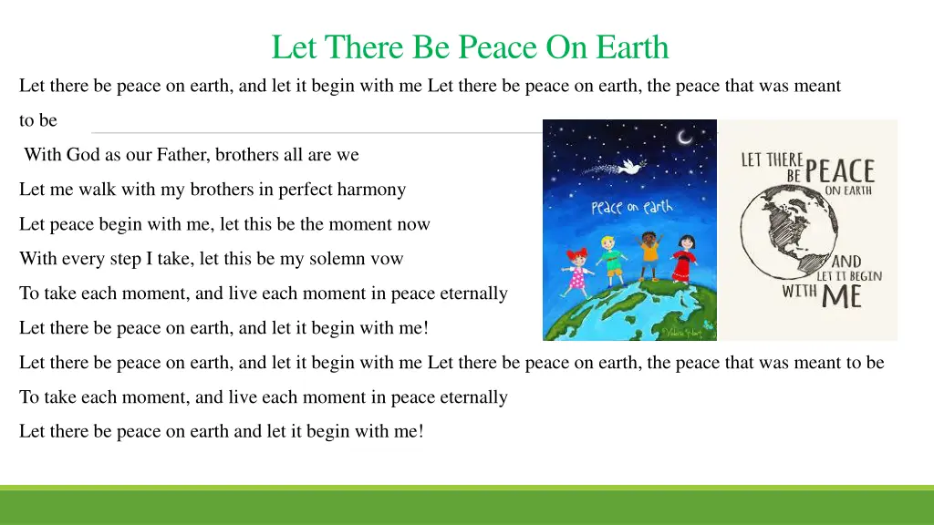 let there be peace on earth