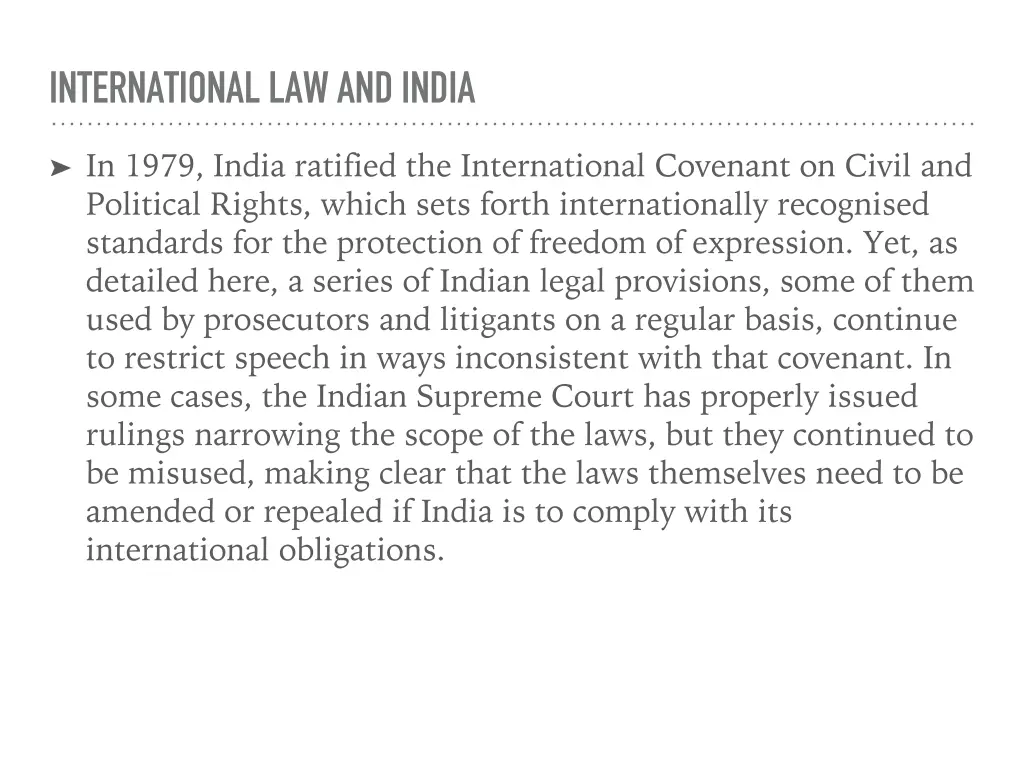 international law and india