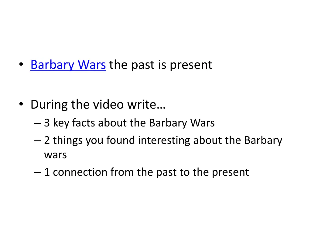 barbary wars the past is present