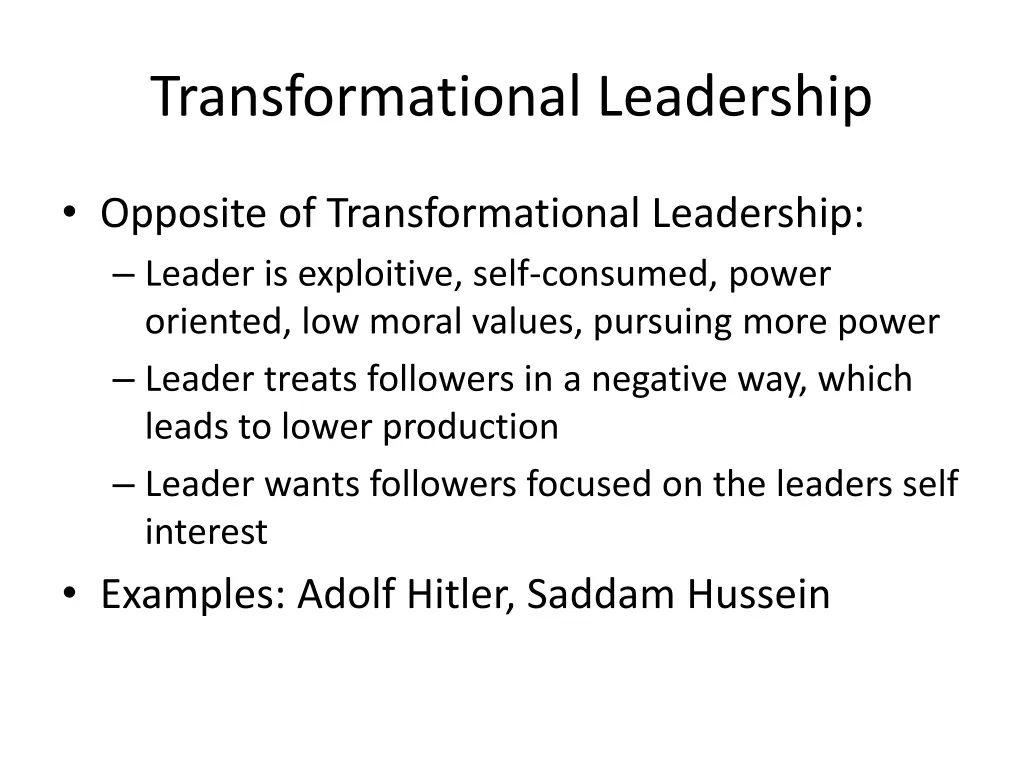 transformational leadership 8