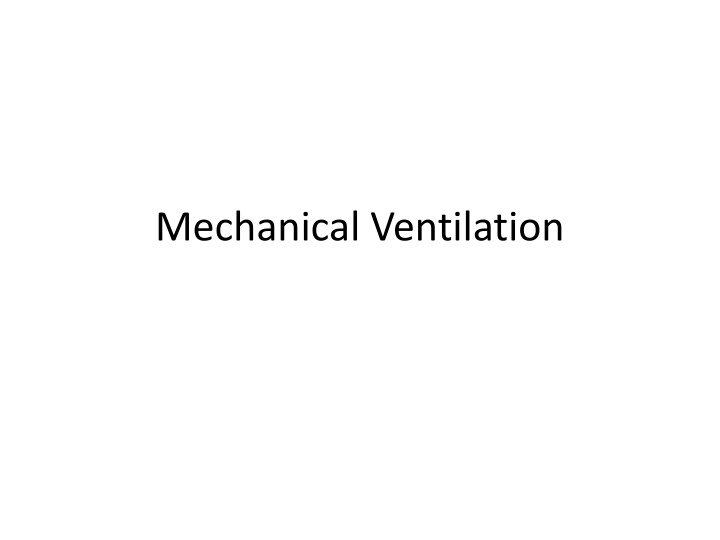 mechanical ventilation