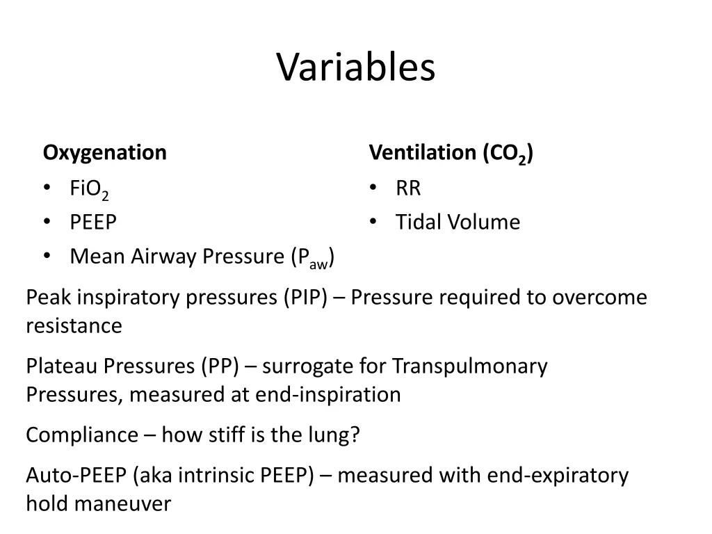 variables