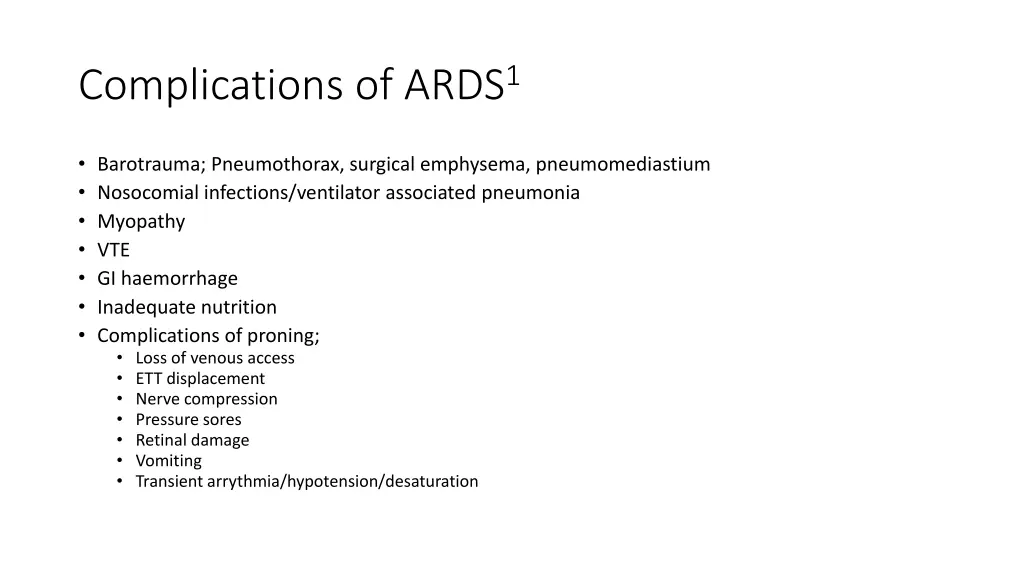 complications of ards 1