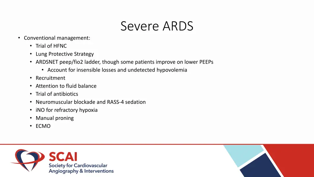 severe ards