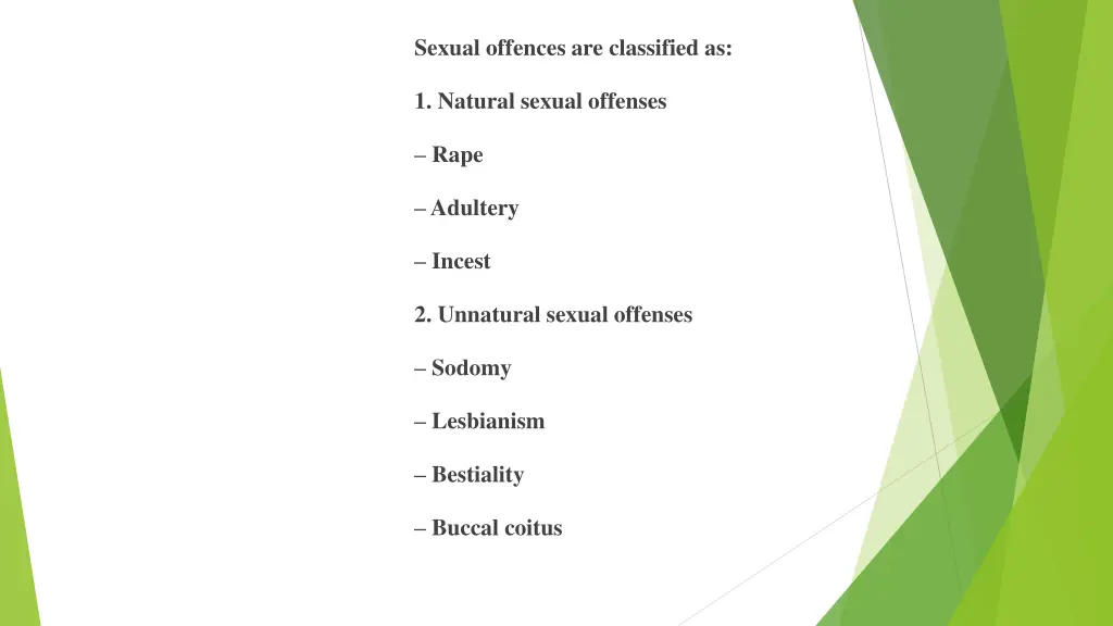 sexual offences are classified as