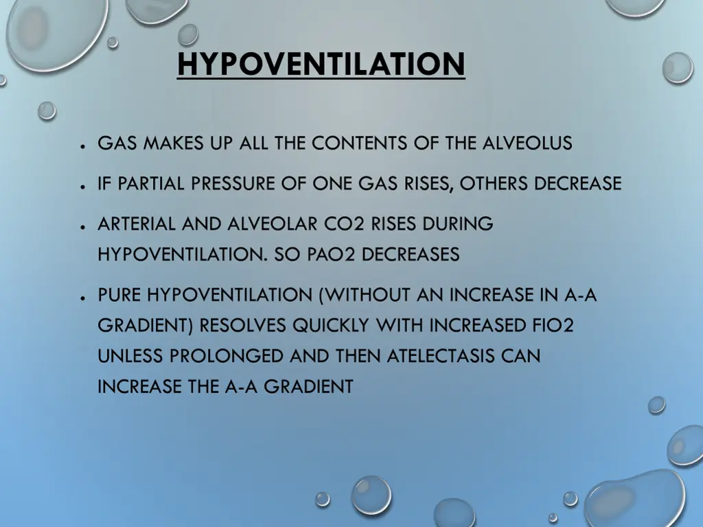 hypoventilation