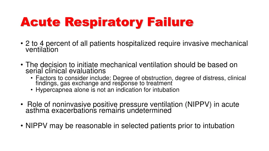 acute respiratory failure