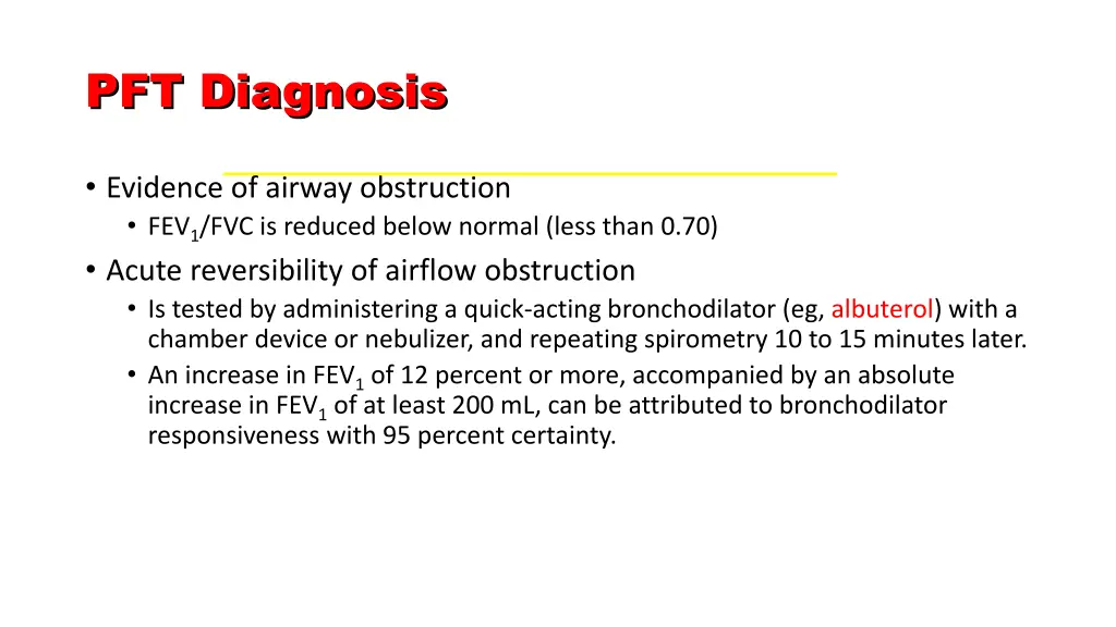 pft diagnosis