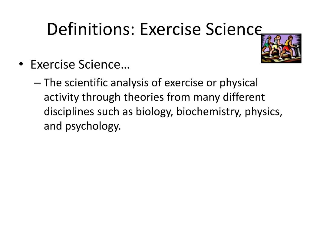 definitions exercise science