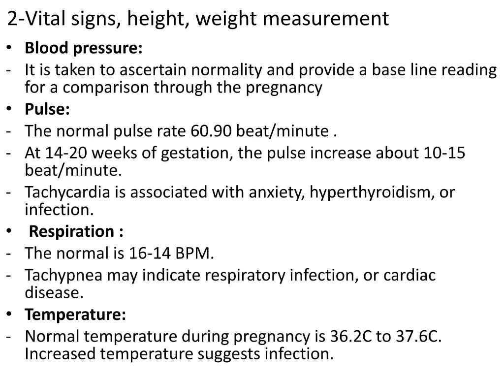 2 vital signs height weight measurement blood