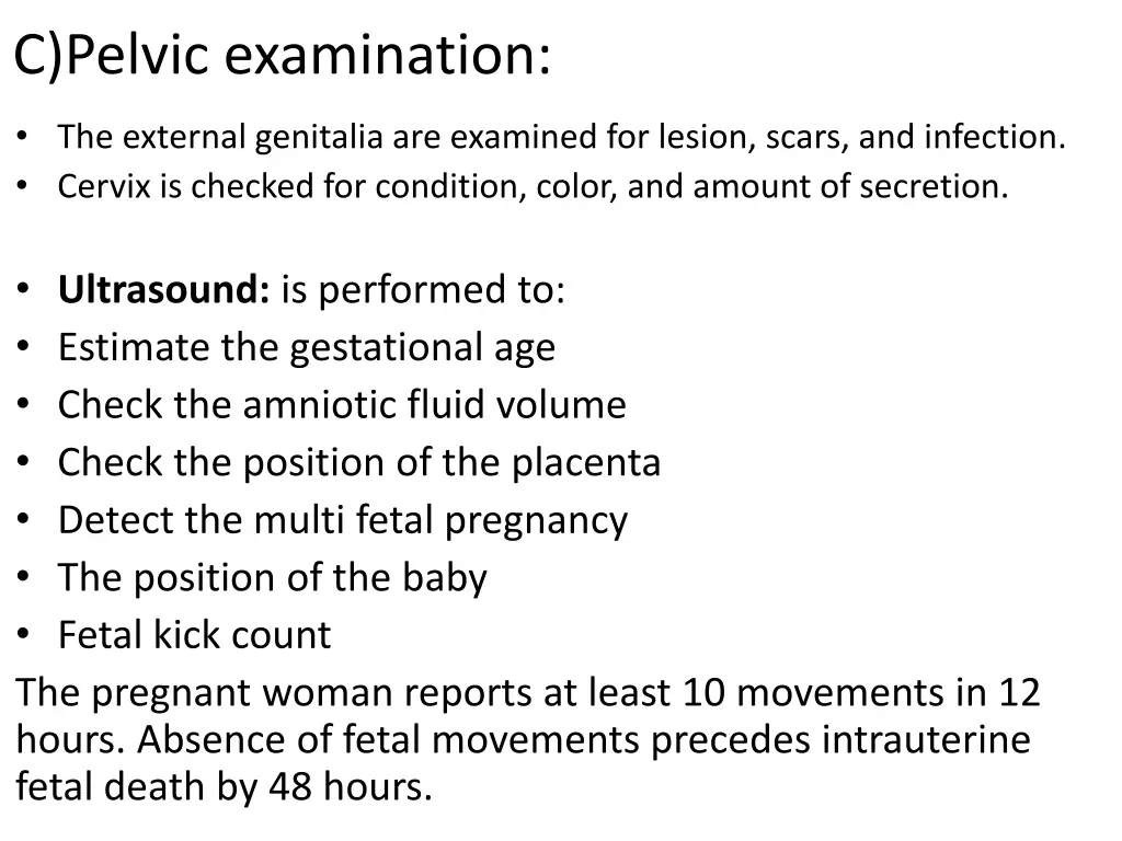 c pelvic examination