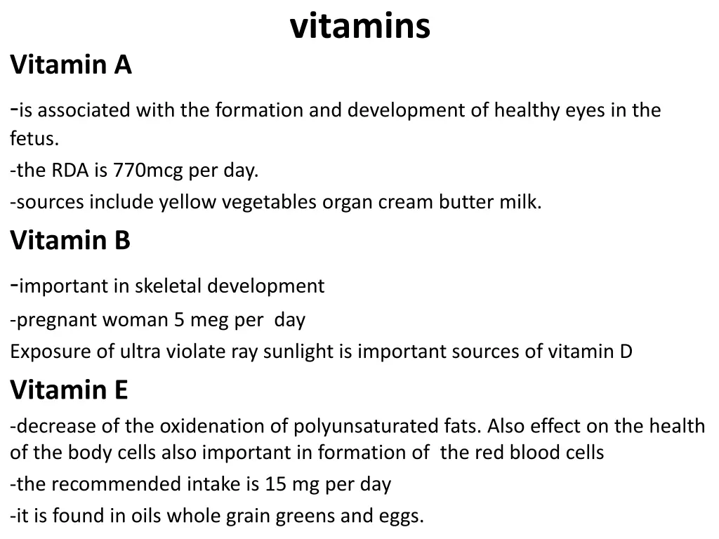 vitamins