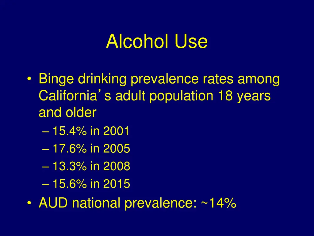 alcohol use