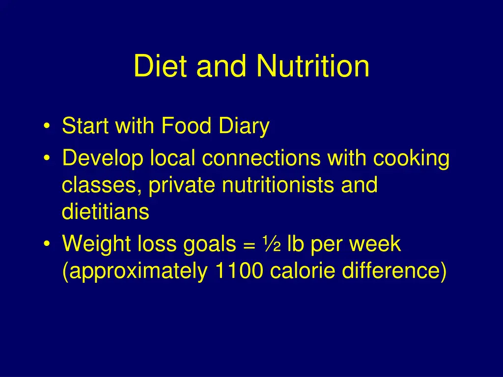 diet and nutrition