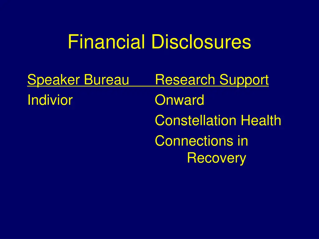 financial disclosures