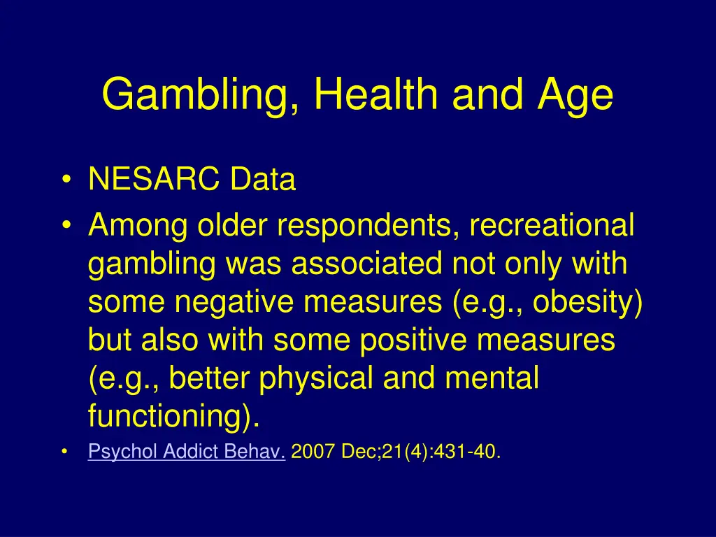 gambling health and age