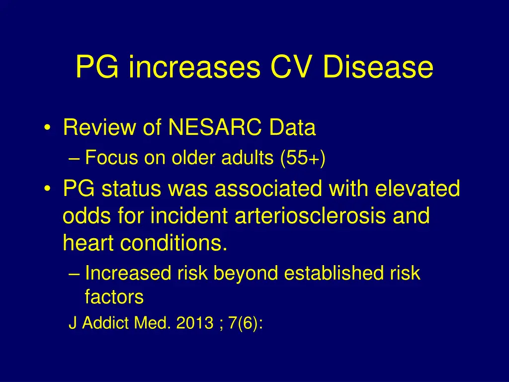 pg increases cv disease