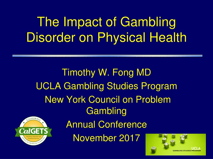 the impact of gambling disorder on physical health