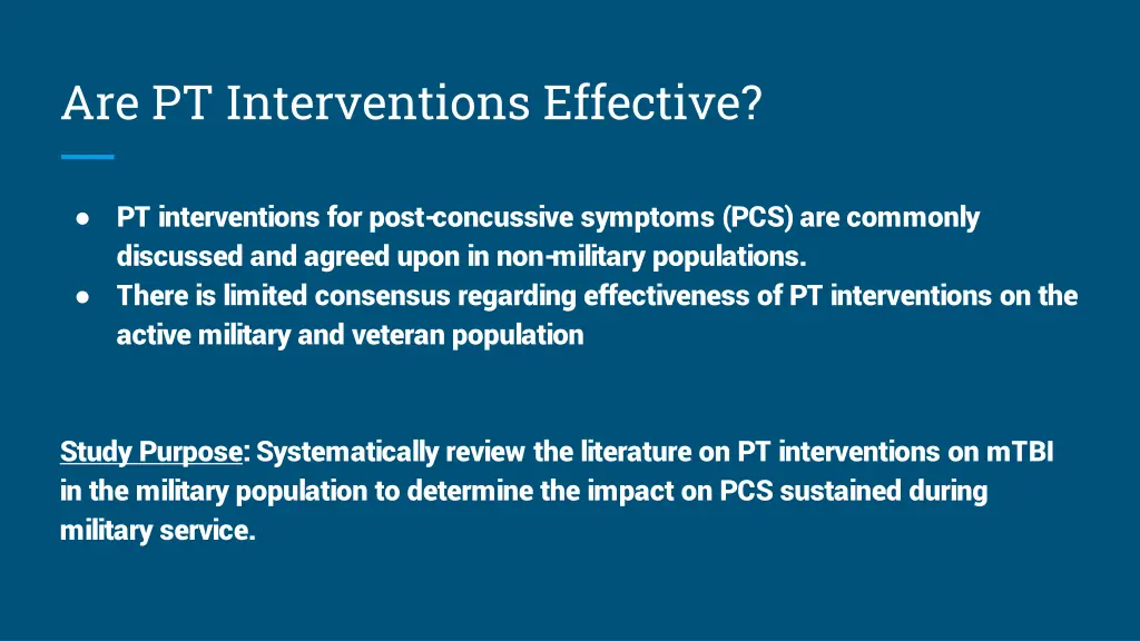 are pt interventions effective