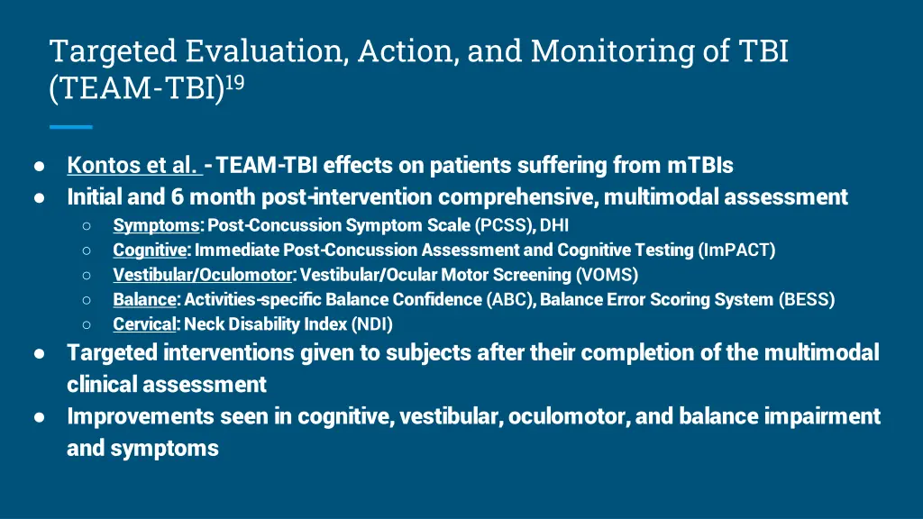 targeted evaluation action and monitoring