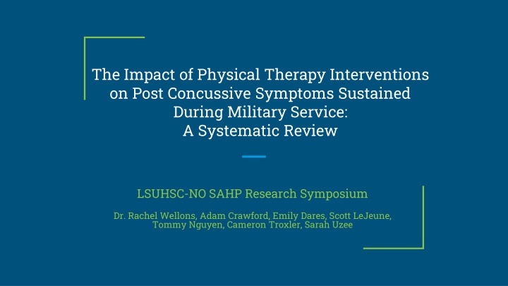 the impact of physical therapy interventions