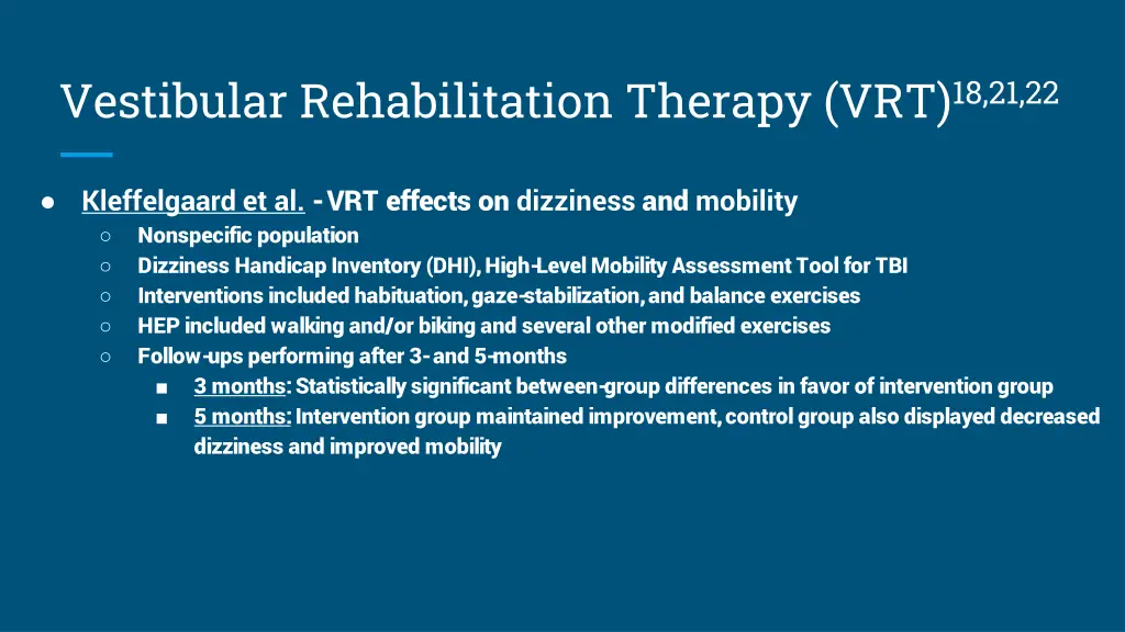 vestibular rehabilitation therapy vrt 18 21 22 1