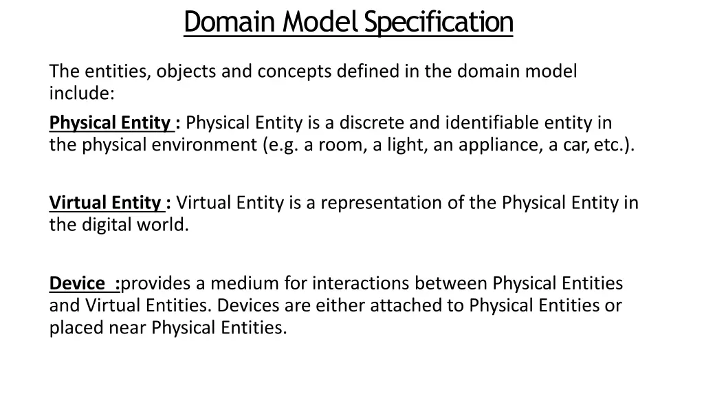 domain modelspecification 1