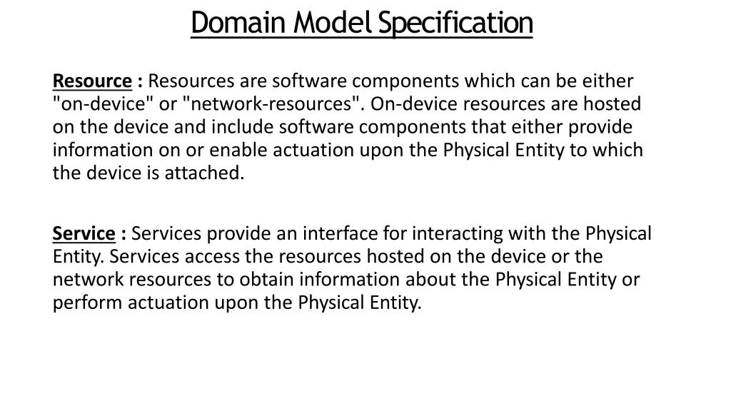 domain modelspecification 2