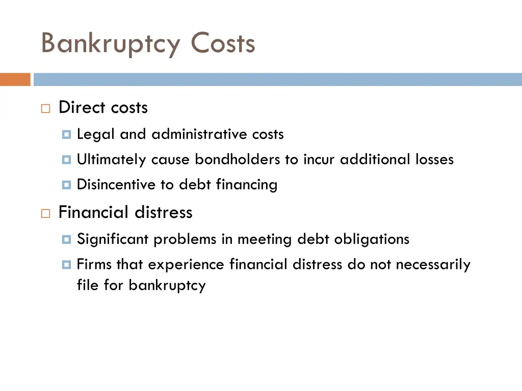 bankruptcy costs