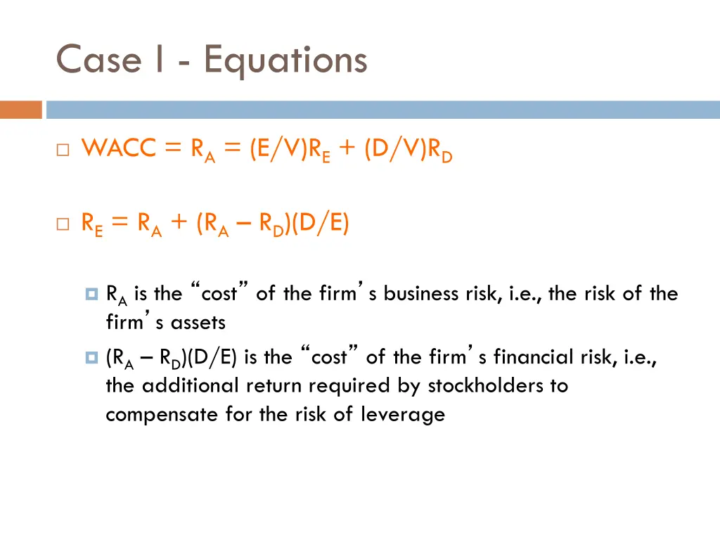 case i equations