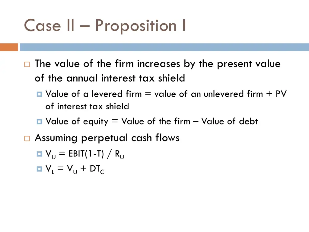 case ii proposition i