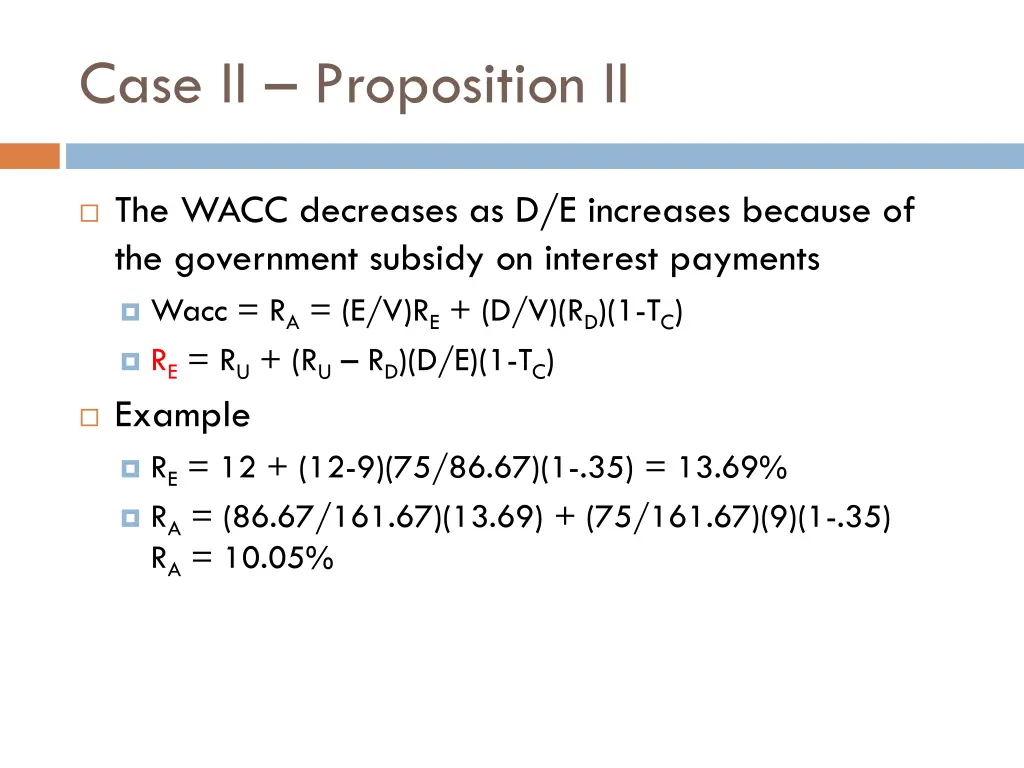 case ii proposition ii