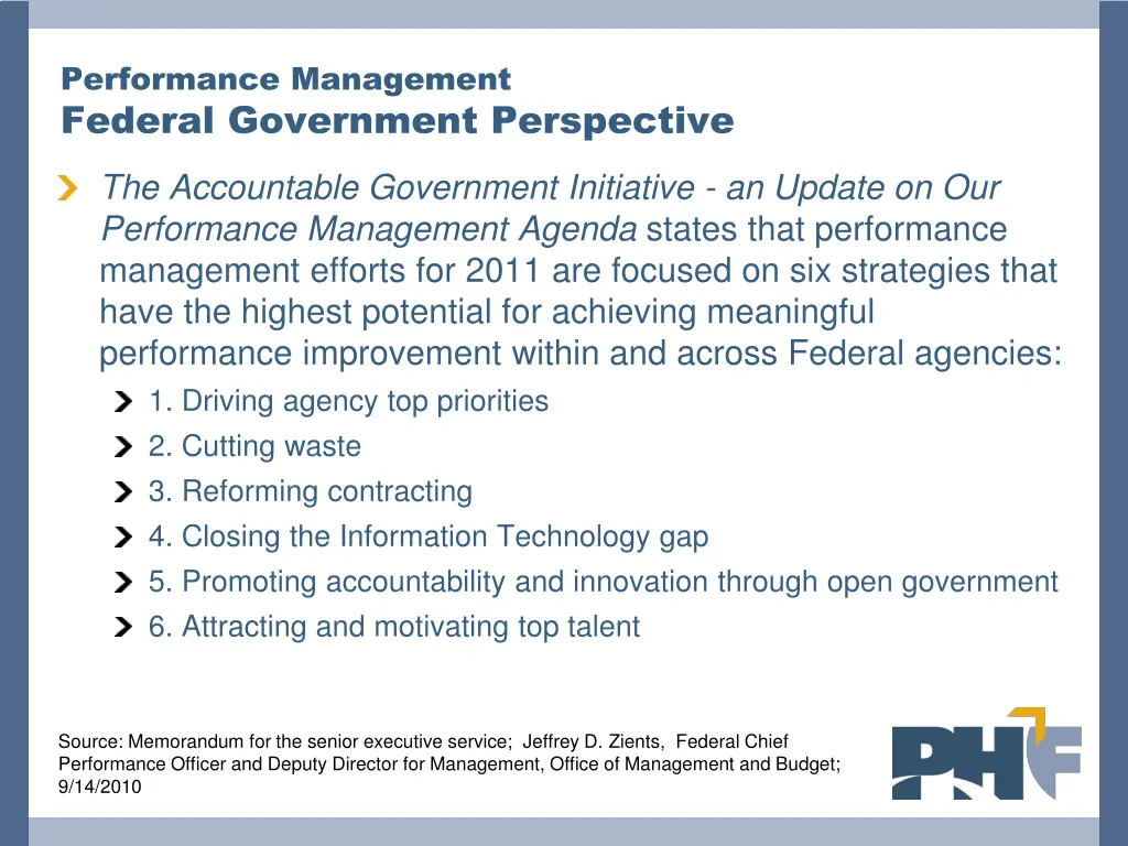 performance management federal government