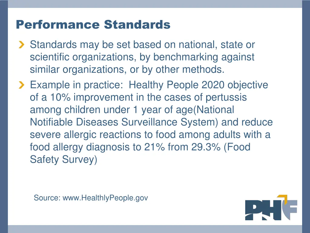 performance standards