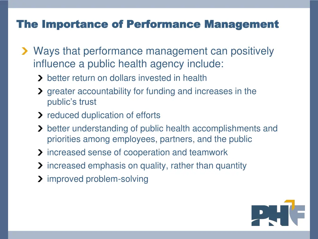 the importance of performance management