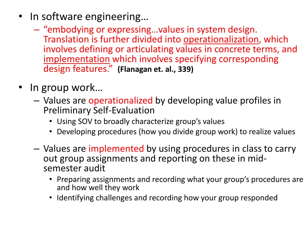 in software engineering embodying or expressing