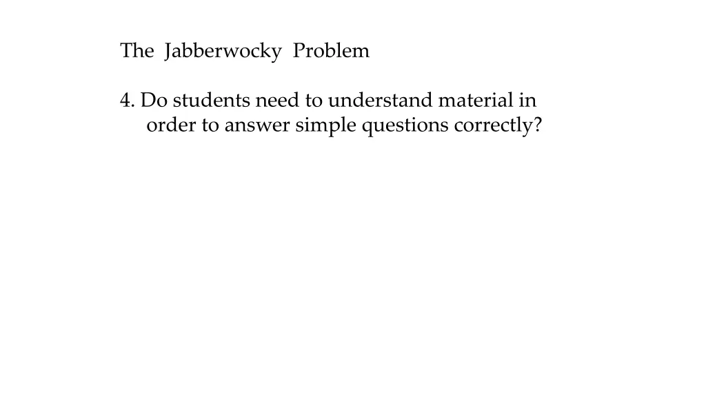 the jabberwocky problem 2