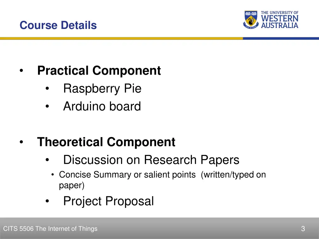 course details