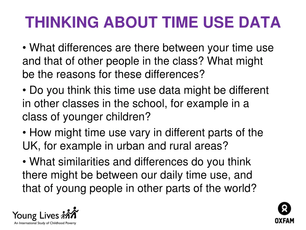 thinking about time use data